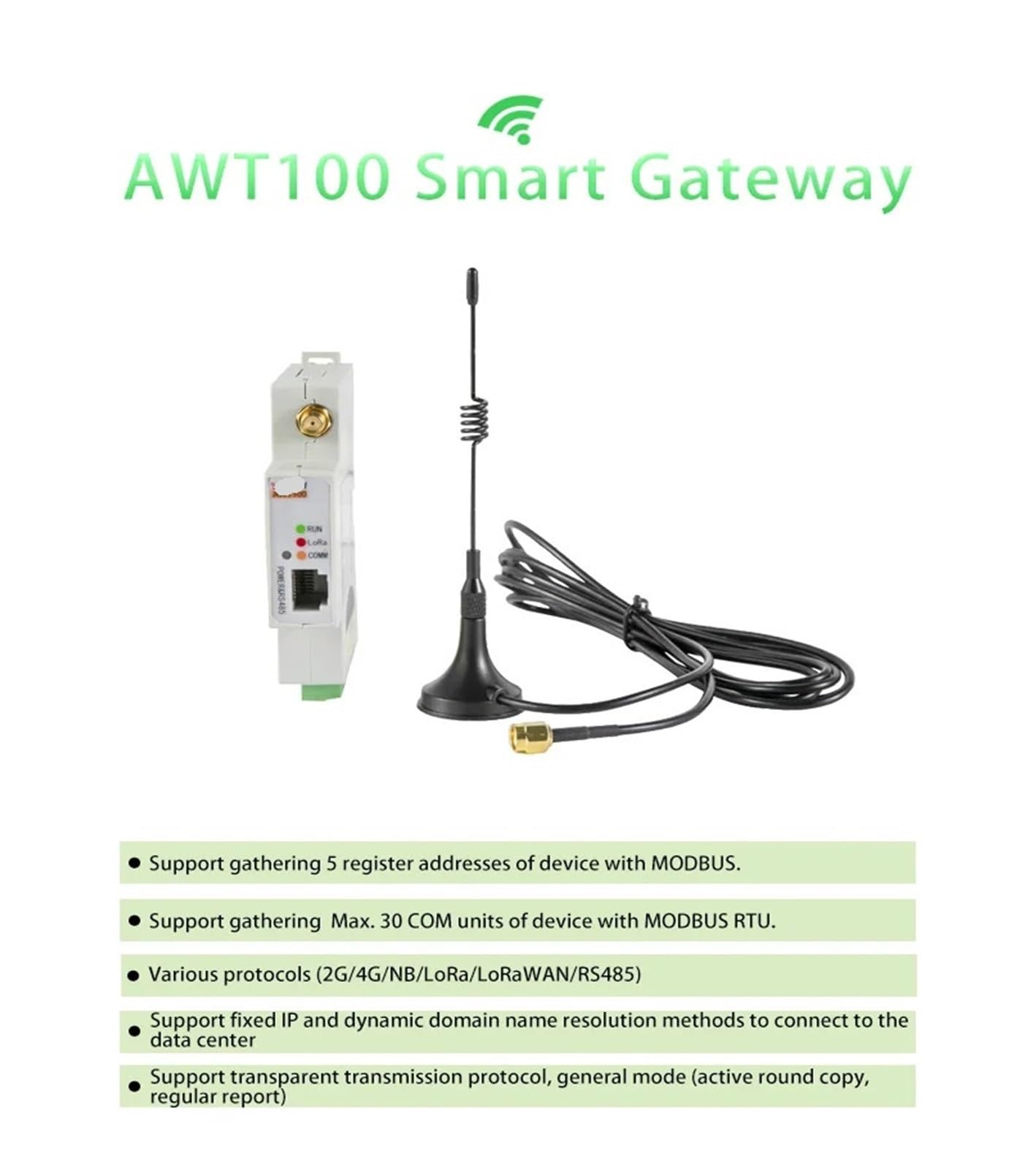 Gateway AWT100 Comunicazione RS485(AWT100-4G)