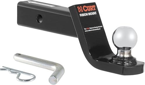 Miniatura 7 de CURT 45154 Fusion - Soporte de enganche de remolque con bola y pasador de 2 pulgadas, se adapta a receptor de 2 pulgadas, 7,500 libras, caída de 4