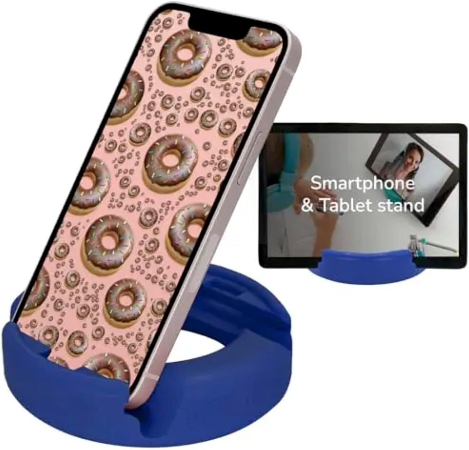 Original – Phone and Tablet Stand – Compatible with Devices UP to 0.5" Thick Including Protective Cases - for use at Work, at Home, Travel and on-the-go - Blue