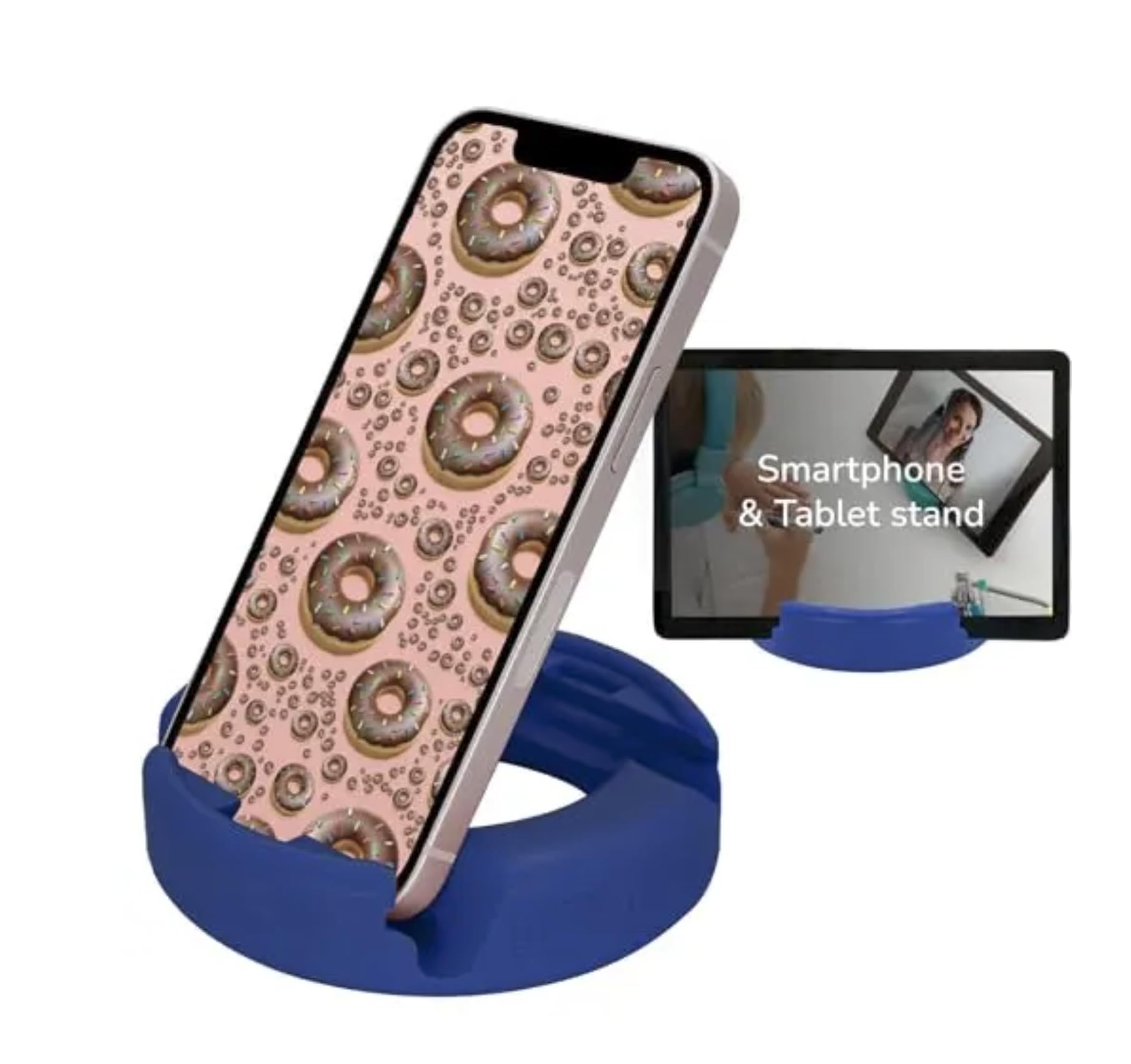 Original – Phone and Tablet Stand – Compatible with Devies UP to 0.5" Thick Including Protective Cases - for use at Work, at Home, Travel and on-the-go - Blue