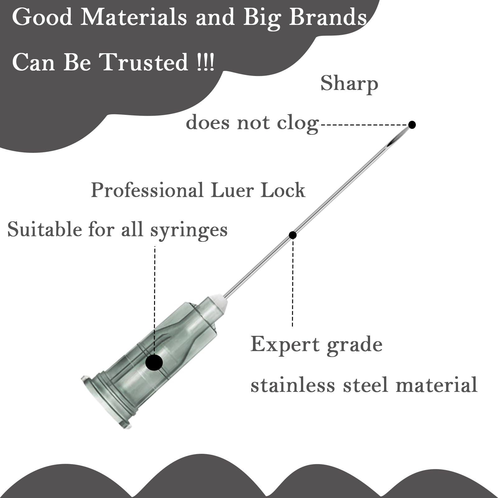 Snapklik.com : 100Pack -22Ga 15inch(38mm) Dispensing Needle,Individual ...
