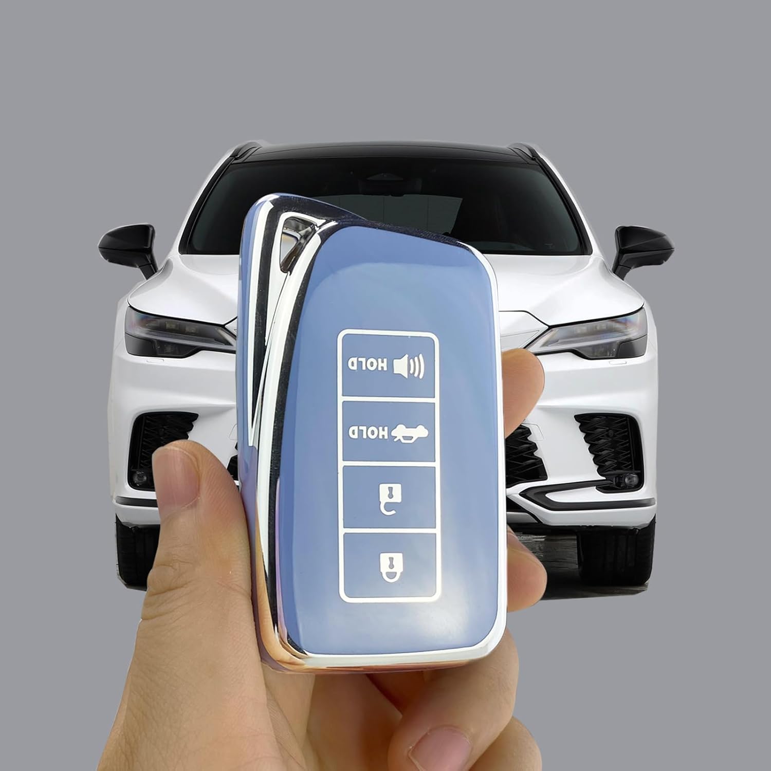 Key Fob Cover Case Compatible with Lexus ES350 NX300h RC RX is 300 350 200t GS450H LX570 Accessories Shell (Blue) - Image 4