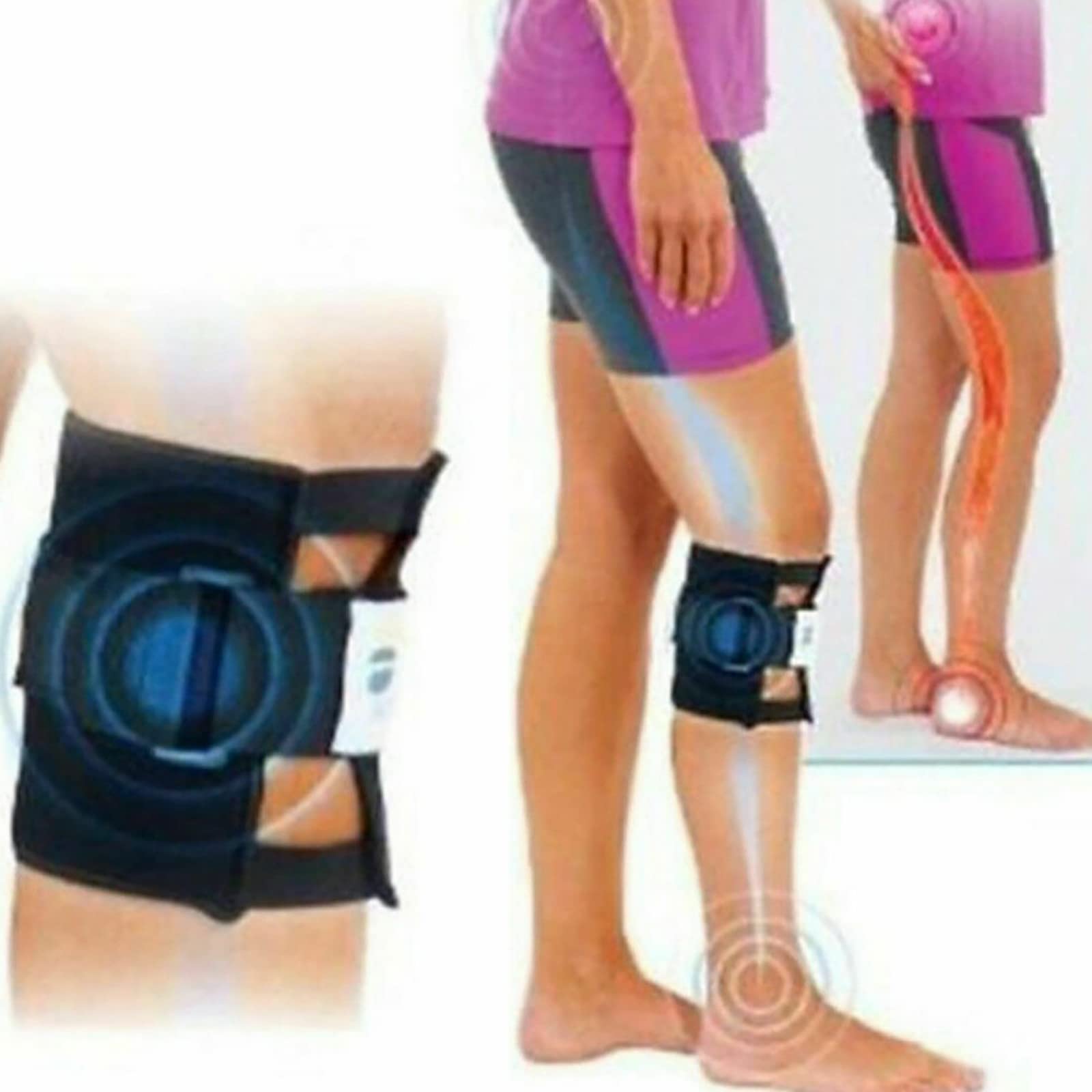1/2 Stück Druckpunkt-Bandage, lindert Akupressur-Beine, Ischiasnerven, Ischias, Akupressur, Bein- und Rückenschmerzen, magnetische Therapie, Knie-Erholungspad für Männer und Frauen, 2 Stück