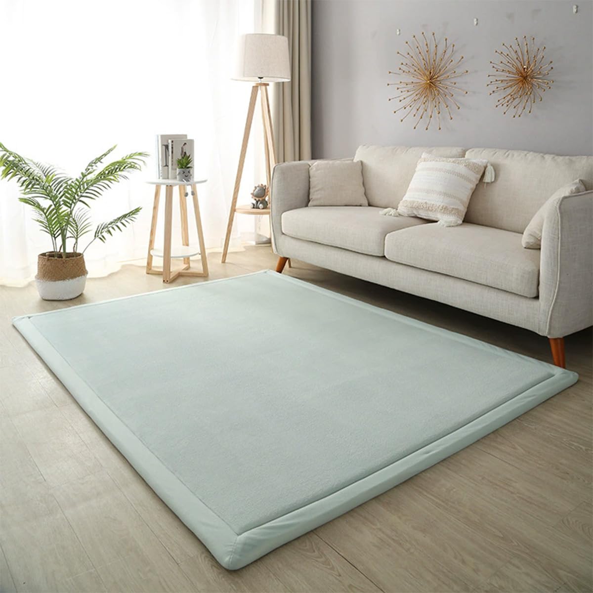 Grand tapis antidérapant en velours éponge de 3 cm d'épaisseur, pour salon, chambre à coucher, salon, chambre d'enfant, tapis de sol, tapis de parc à jeux (bleu marine, 130 x 190 cm)