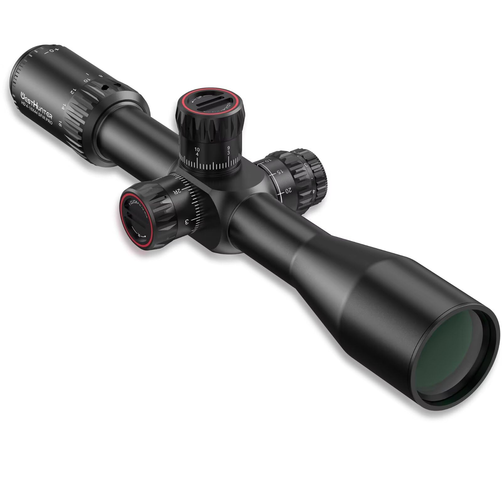 WestHunter Optics HD SFIR PRO Series Zero Stop Lunette de visée tactique 1/10 MIL 4-16 x 44/6-24 x 50 mm