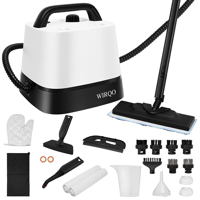 Steam Cleaner with 24-Piece Attachments Multipurpose Steamer Mop for Home Floor Car Grout Tile Furniture Carpet Couch Window