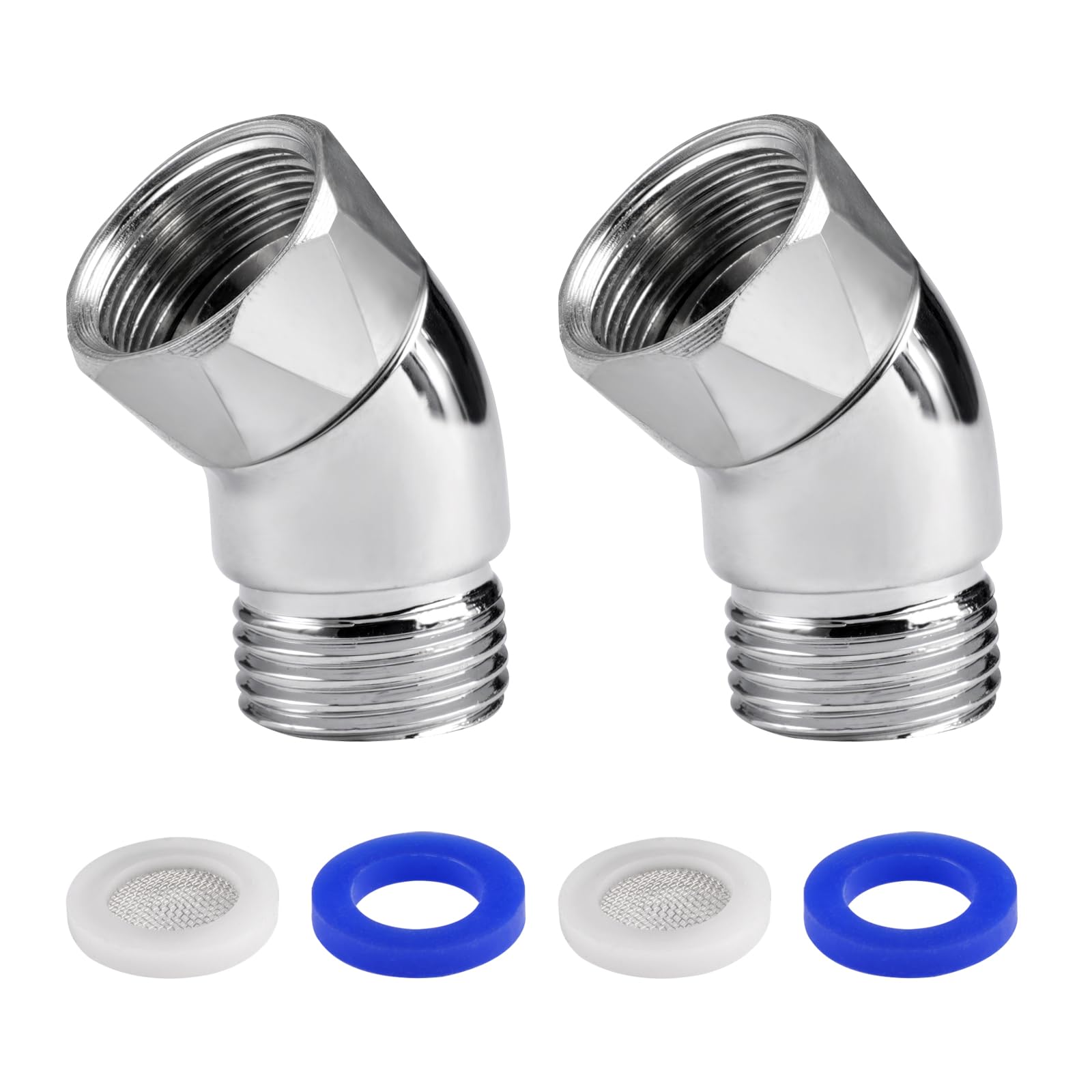 Handdouche-adapter 90 graden, 1/2 inch douchearm hoekverbinding van massief messing voor