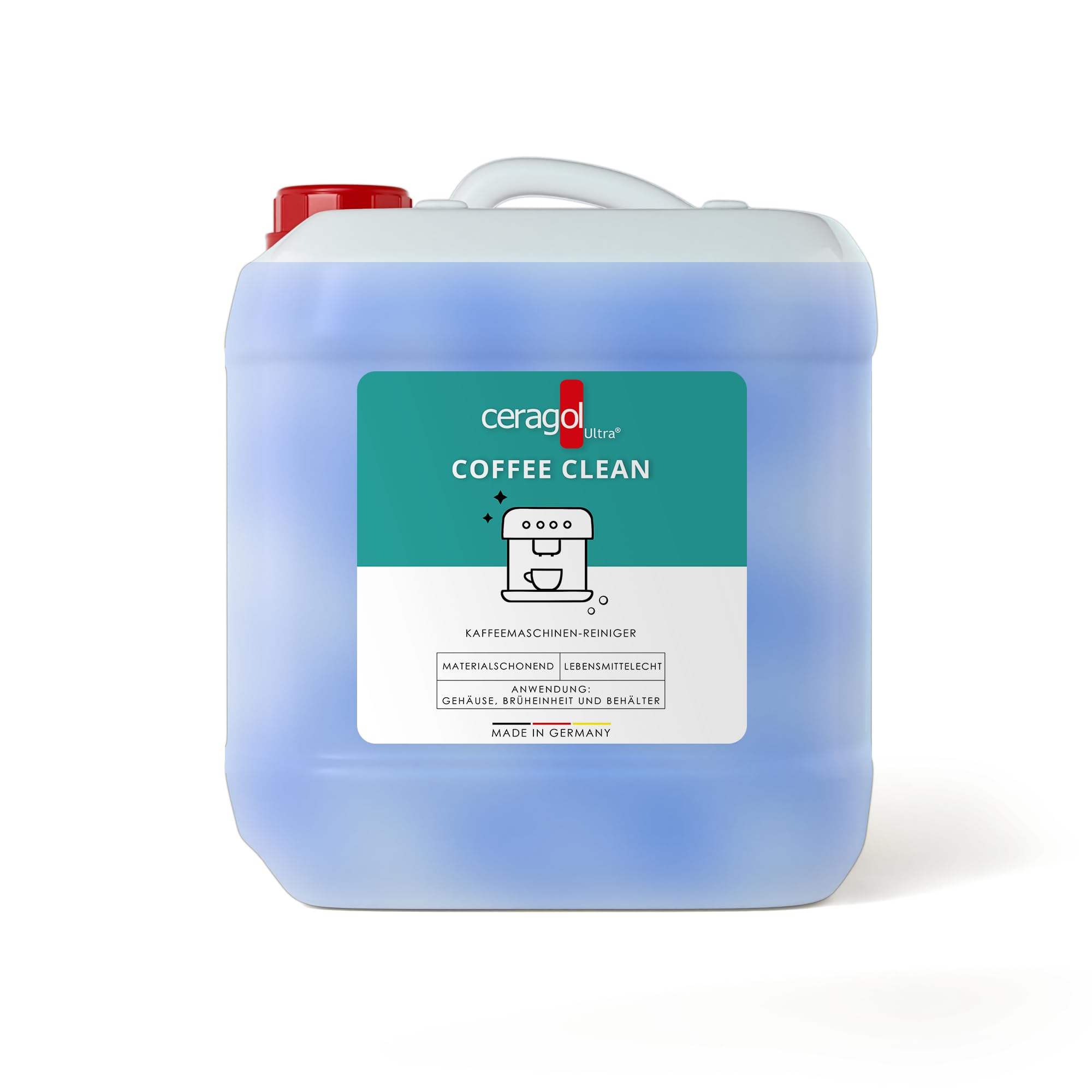 ceragol ultra Coffee Clean, 10L – flüssiger Kaffeefettlöser für Kaffeevollautomaten und Siebträger - Kaffeemaschinen-Reiniger