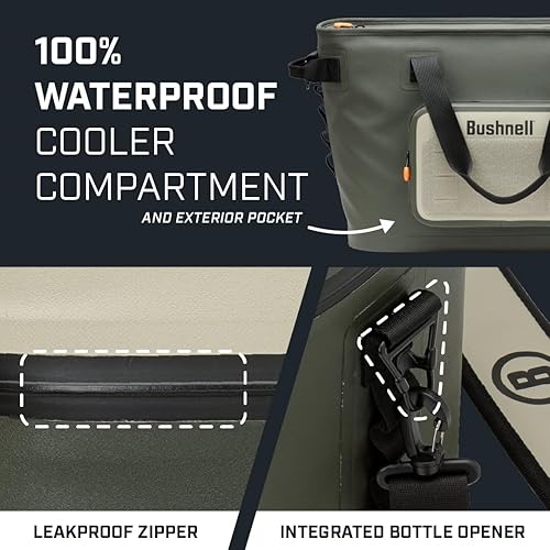 Miniatura 5 de Bushnell Soft Coolers Insulated Portable Ice Chest The Best Bag Cooler for Beach, Drinks, Beverages, Travel, Camping, Picnic, Leak-Proof with