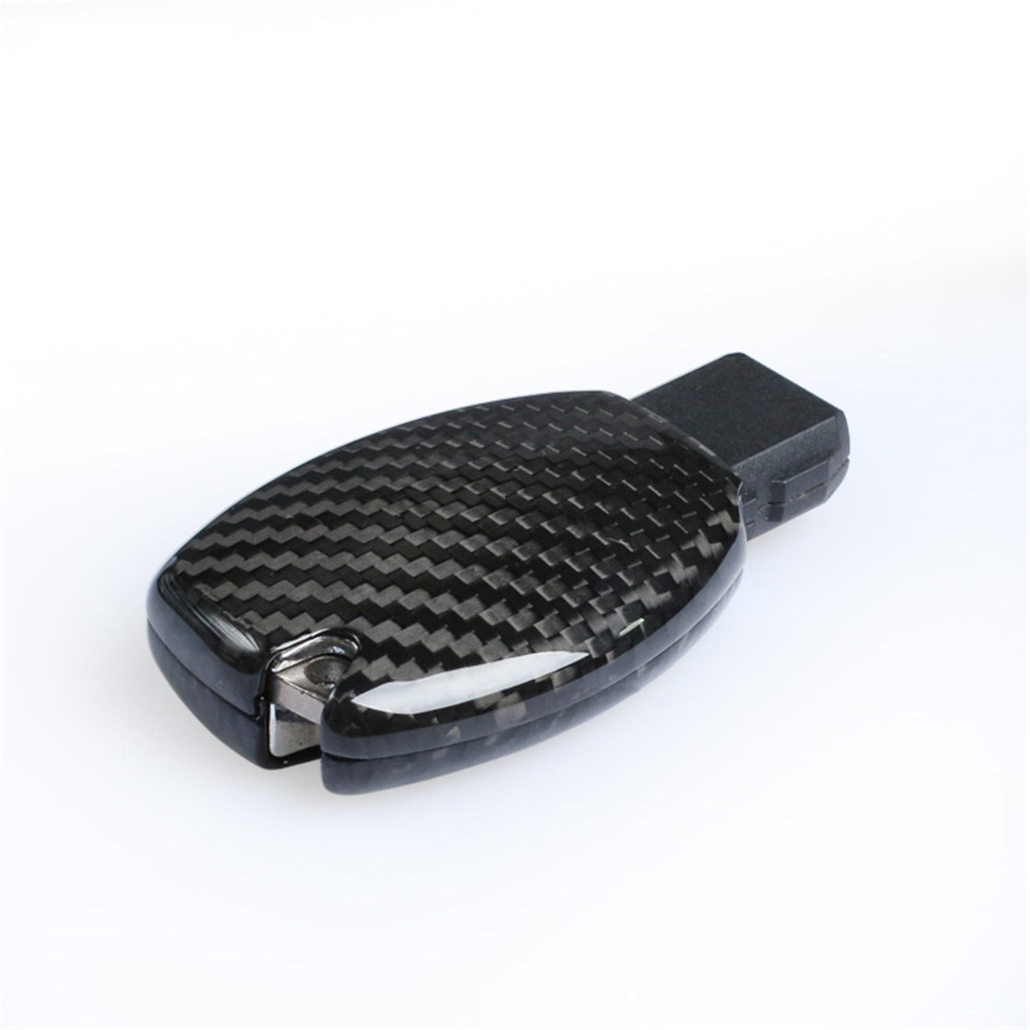 1 pezzo Custodia per chiave d auto in stile fibra di carbonio per