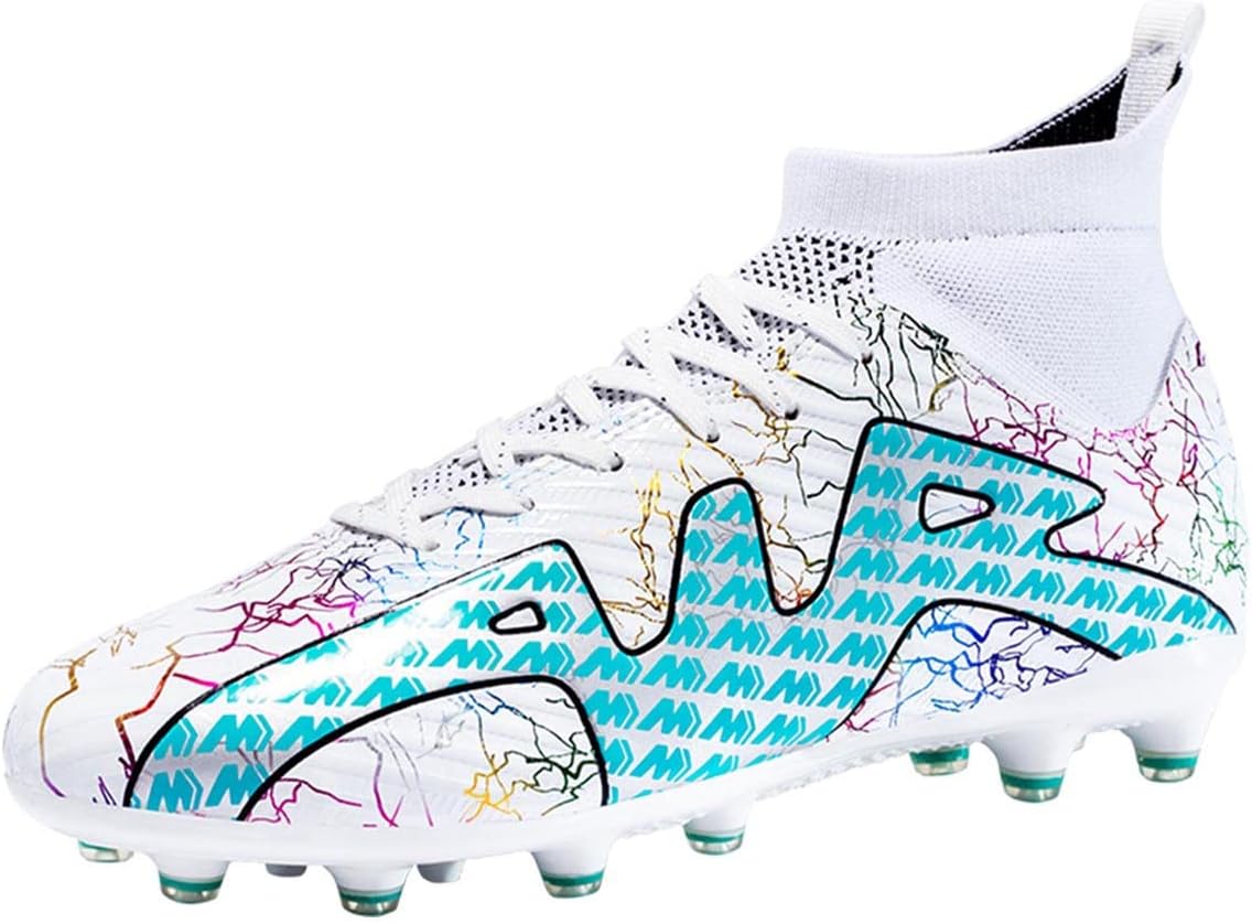 MeidiastraMen's Football Boots Boy's High-Top Sock Cleats Spikes Soccer Football Shoes Outdoor Professional Athletic Training Shoes Competition Shoes EU35-45