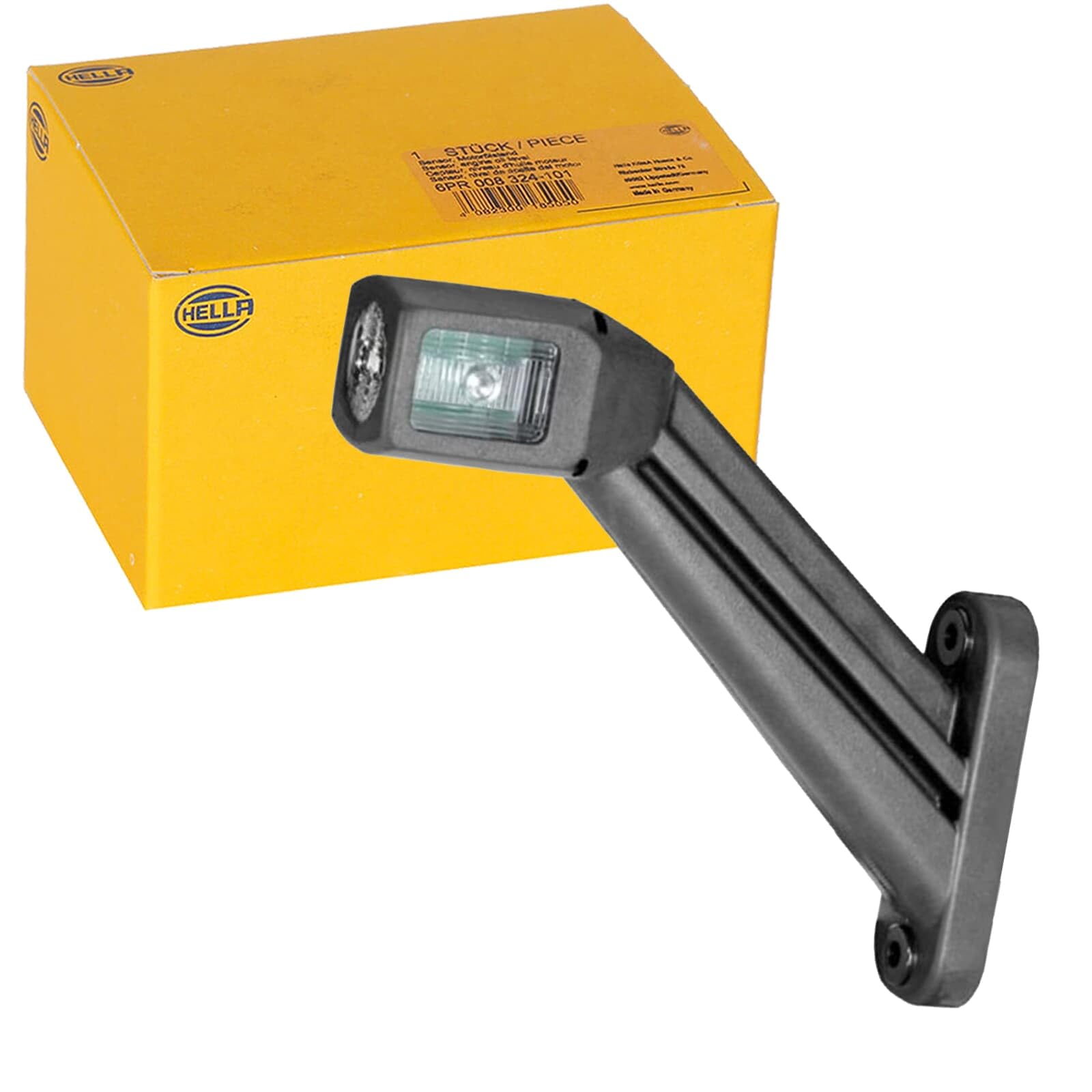 HELLA 2XS 011 744-041 Luce permietrale, LED, 12/24V, Cavo 3000mm, Spina Manicotto spina piatta, 2a... poli, Dx/Attacco laterale