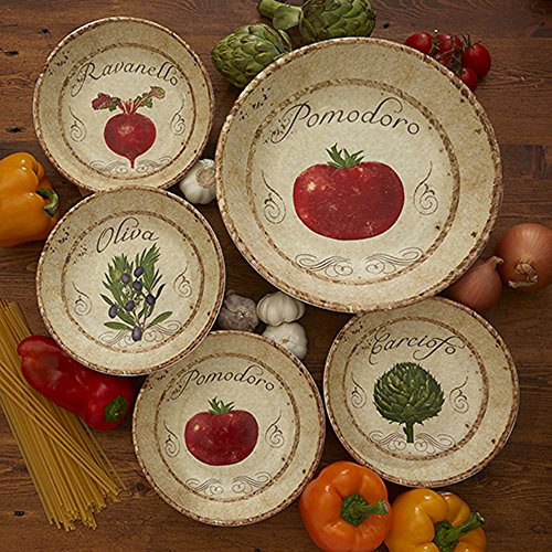 Certified International - Tuscan Garden - 5-Piece Pasta Set