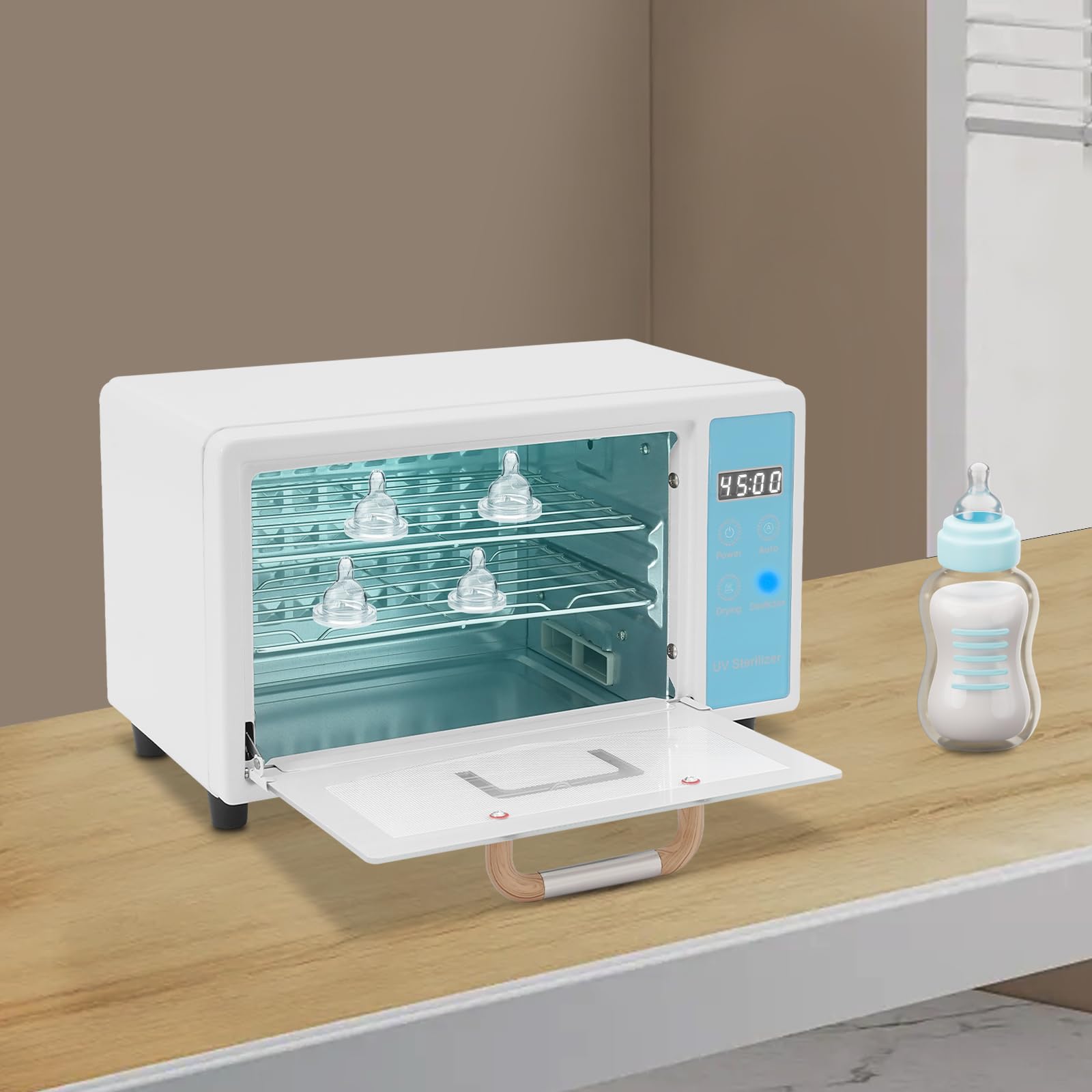 Sterylizator, sterylizator UV z regulacją timera, 160 W, sterylizator na sucho, duża pojemność, cyfrowy wyświetlacz, technologia suszenia gorącym powietrzem do salonu piękności