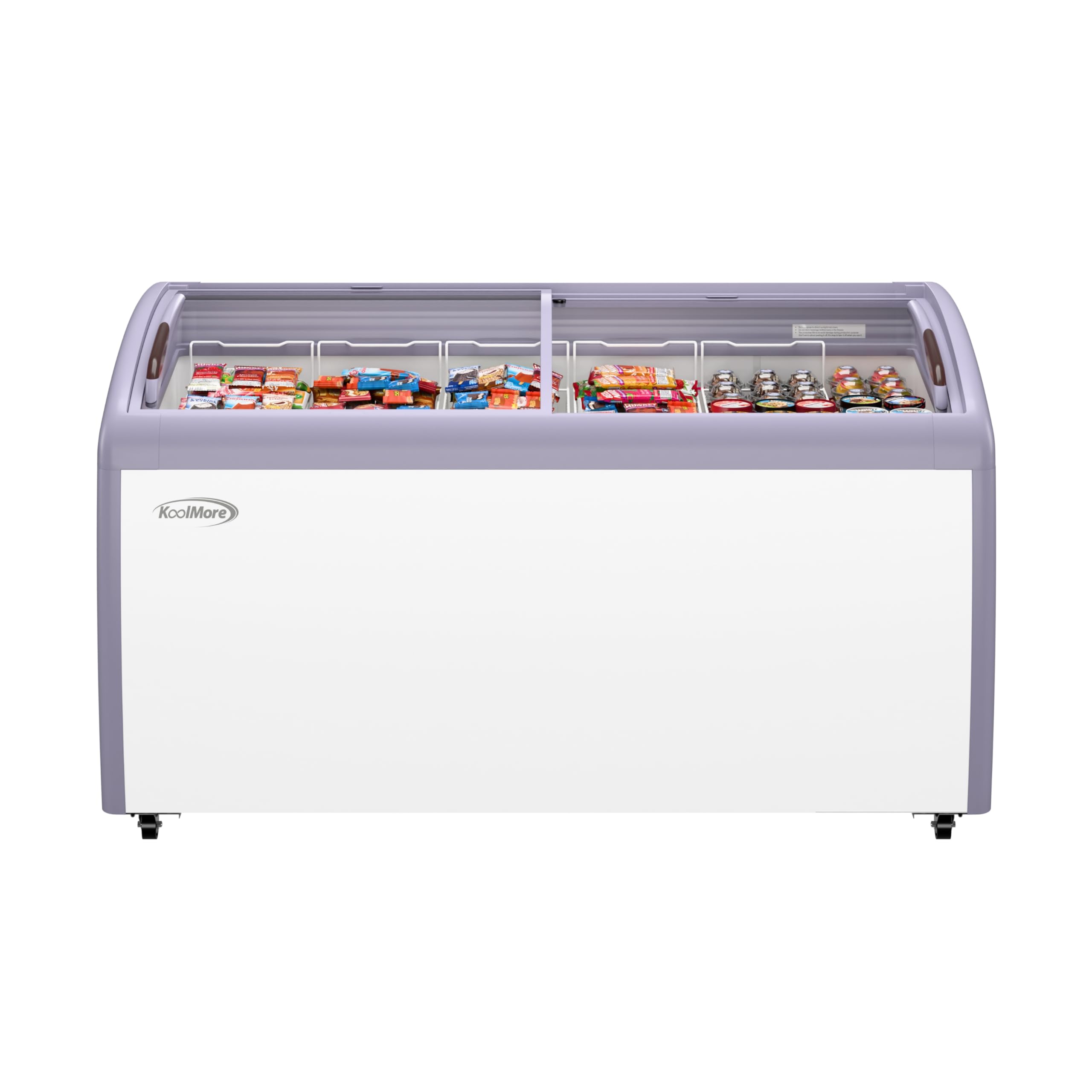 KoolMore MCF-16C Commercial Ice Cream Freezer Display Case, 16 Cu. Ft, White