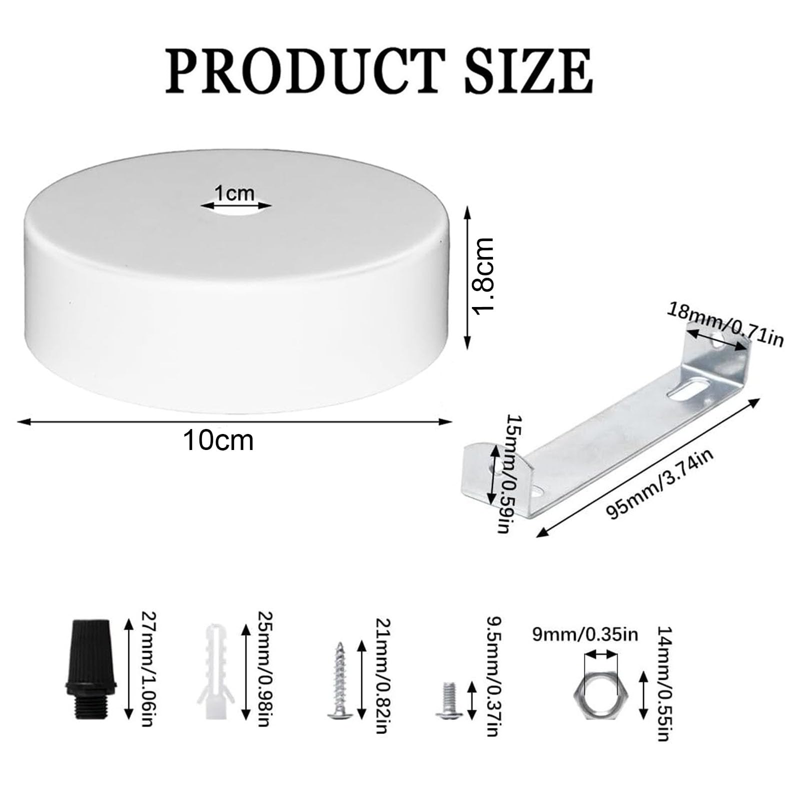 Mizikuu 2 Pièces Auvent De Plafond, 80 X 30 Mm Rosace Plafond