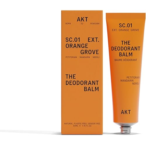 AKT Deodorant Balm 1.7 Fl Oz, Natural Deodorant for Men and Women, Award-Winning, Multi-use, Cream Deo Without Aluminum, Sc.01 Orange Grove, Plastic Free, All Genders