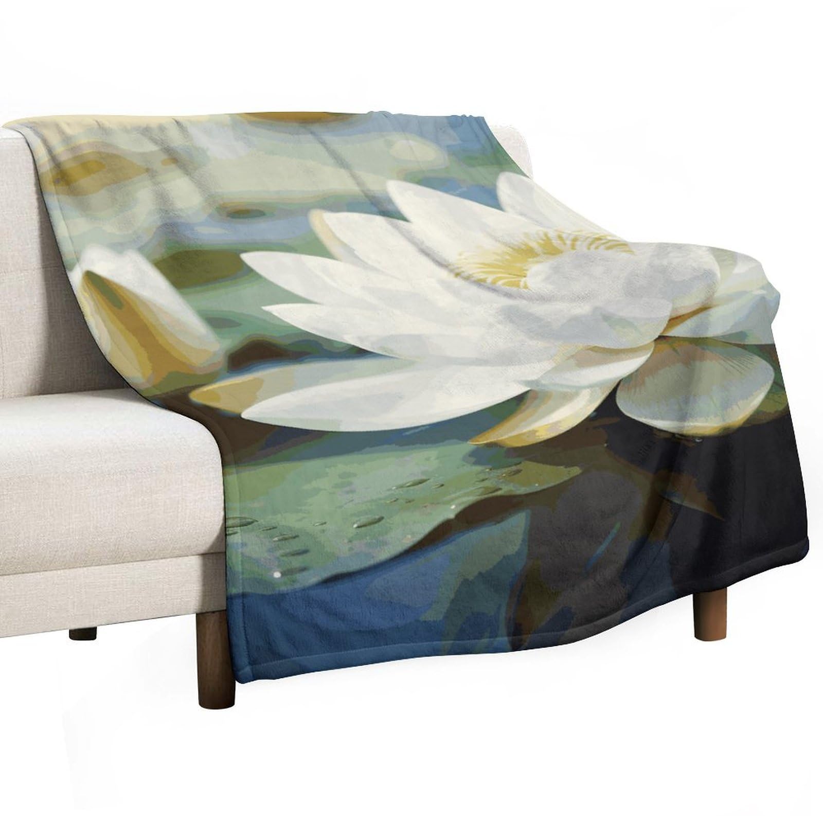 Couverture polaire lit canapé chaude légère plaid fleurs toutes saisons