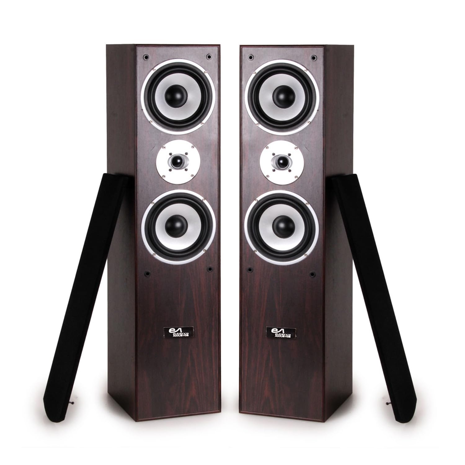 Evidence Acoustics Paire d'enceintes HiFi/Home-Cinéma - EA700-WAL - 2x500W PMPO - Bass Reflex à 3 Voies - Noyer/Acajou+Clé USB 32G