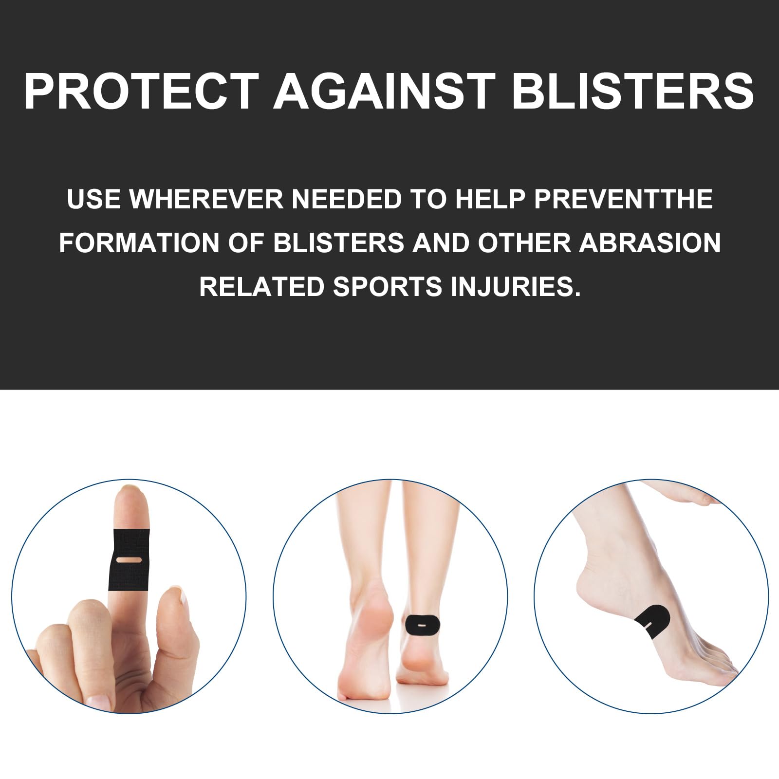 60 PCS Black Binding Tape (60 Pack) Strong Adhesive Multi-Functional Trial No-glued Removal Suitable for Books Bowling Heel，Finger - 5