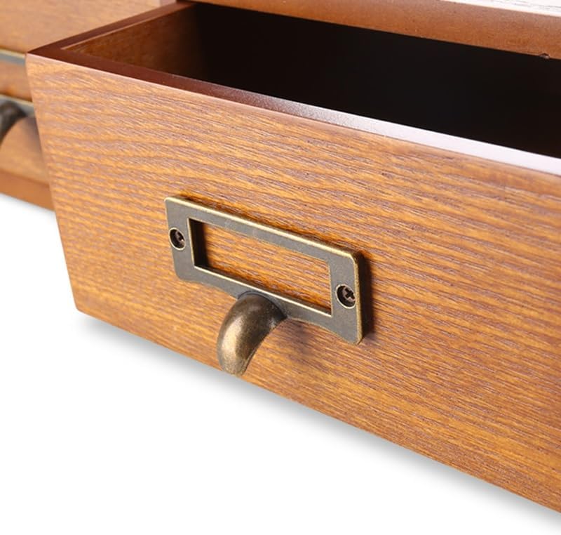 Wooden Jewelry Box Desktop Makeup Storage image 5