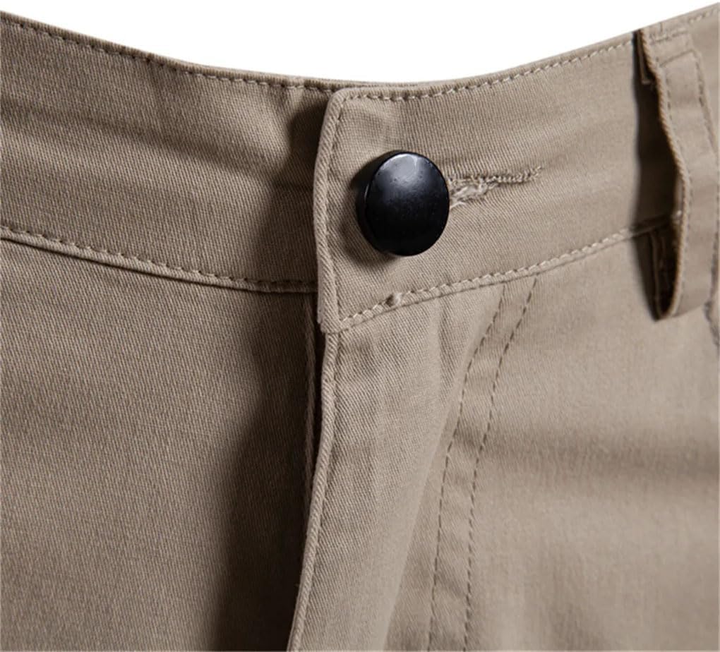 Men's Solid Color Casual Button Zipper Simple Business Shorts
