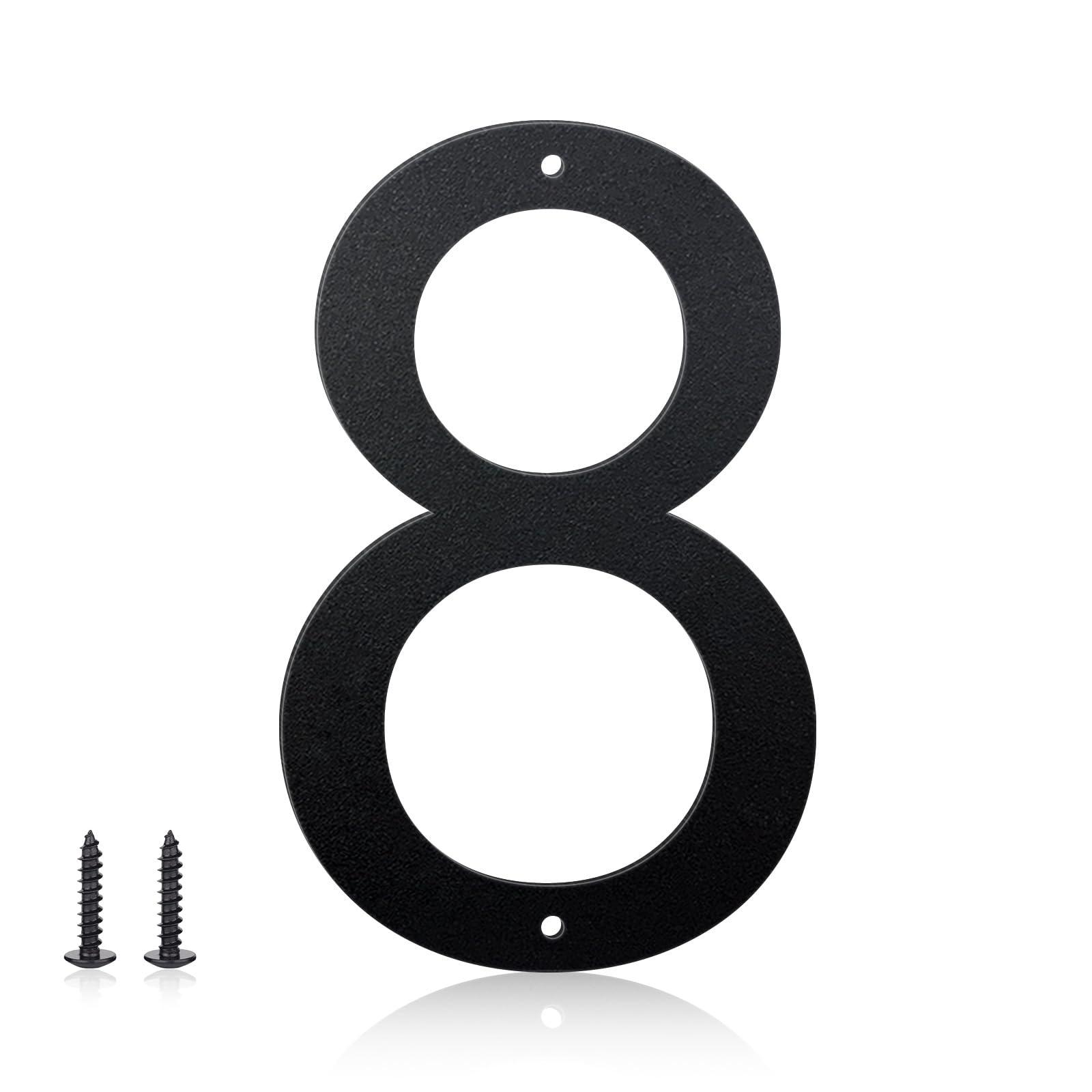 6 Inch House Numbers and Metal Letters for Outdoor Signs, House Numbers for Outside, Aluminum Address Letters and Numbers for Door, Mailbox, Garden, Perfect for Home or Office (Number 8)