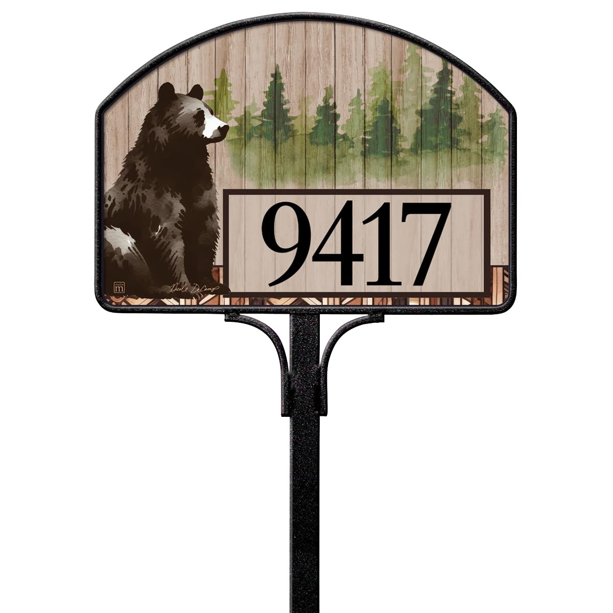 Nicole DeCamp Cabin Bear Yard DeSign 14" x 10"
