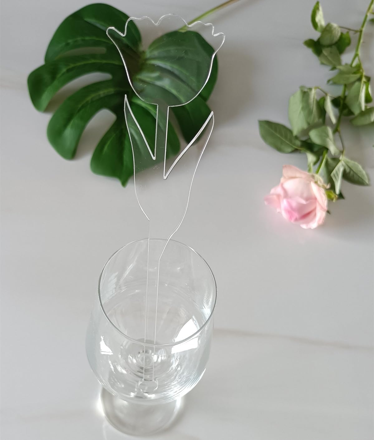 Clear Acrylic Flower Drink Stirrers,Spring Stir Swizzle Sticks,Acrylic Drink Stirrers,Christmas Stirrers,Holiday Decor, Drink Sticks