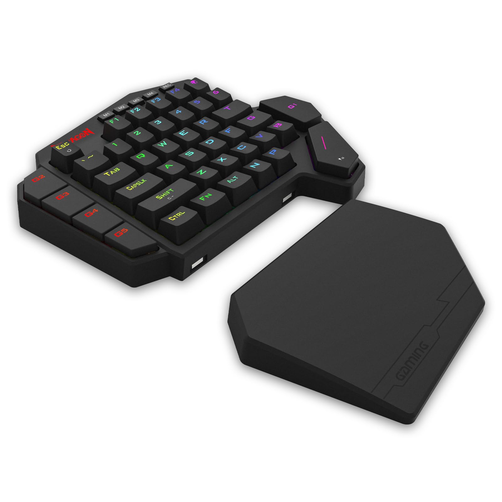 Redragon K585 HE Teclado Una Mano 8K Rapid Trigger Magnético UltraMag Pom | 100% POM Sedoso Estructura Flotante Cableado Alta Precisión Gaming