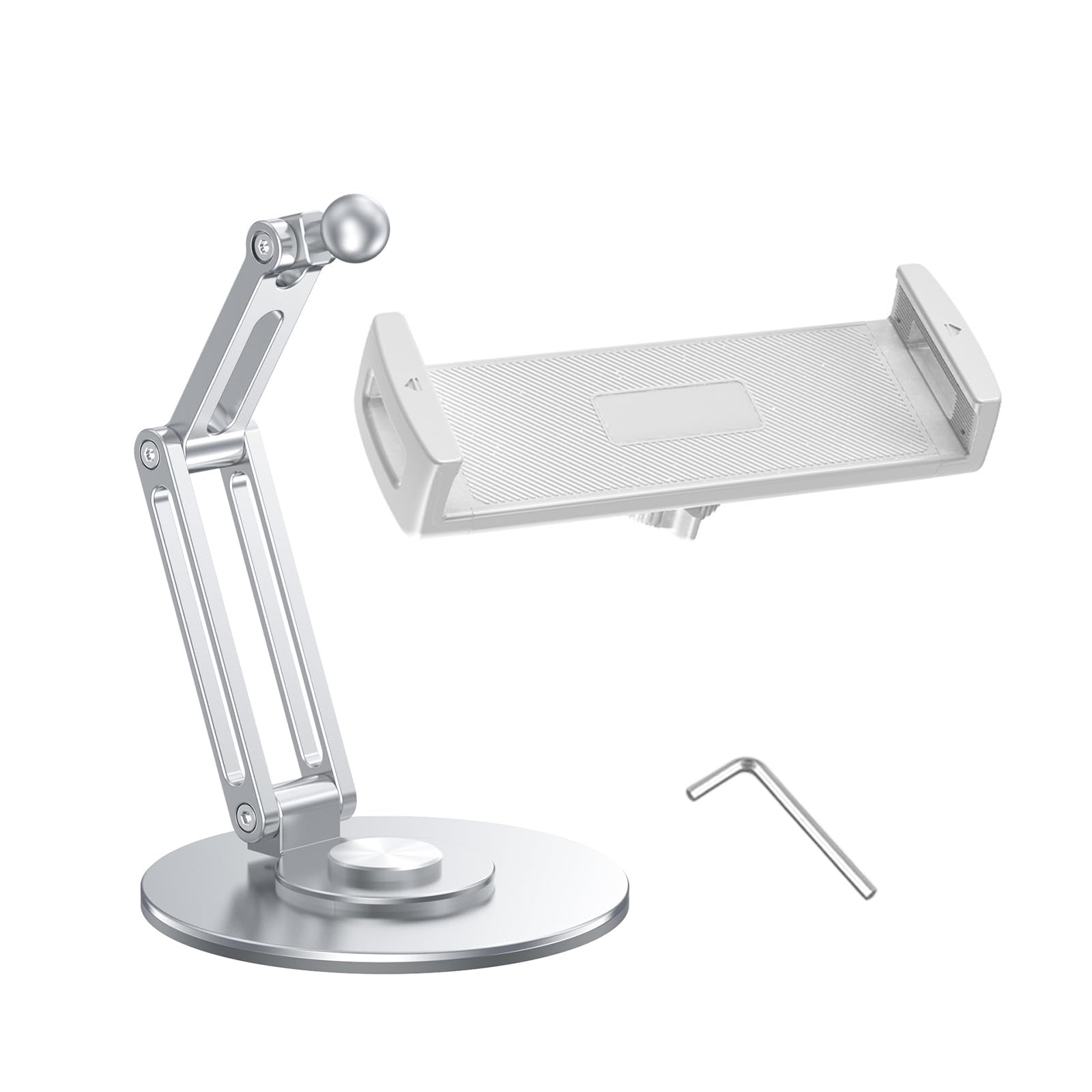 BWANGIAO Adjustable Tablet Stand with 360 Degree Rotatable Base Foldable Tablet Holder for Desk Ergonomic Notebook