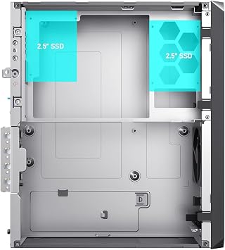CiT S8-13 SFF Micro-ATX PC Case – Supports mATX & Mini-ITX – 80mm Fan Pre-Installed - Mesh Front Panel – USB 3.0 & USB 2.0, Compact SFF Business Workstation Case | Black