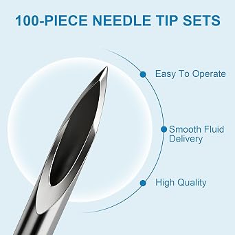 100 Pack 25G Universal Interchangeable Accessories, with Cap, Individually Sealed, for Refilling Liquid, Inks, Livestock(25MM)