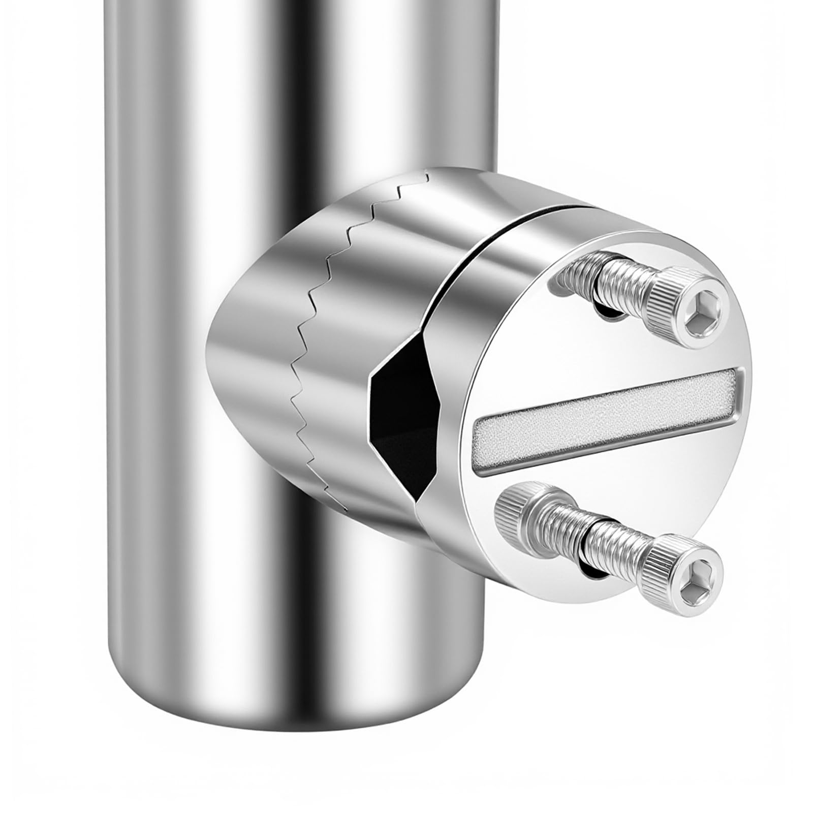 2 Stück Angelrutenhalter Boot, bootsrutenhalter, Edelstahl 316 Rutenhalter 360° drehbar, für 19–22 mm Reling und 19–25 mm Angelruten, mit PVC-Einsatz für Yacht und Fischerboot