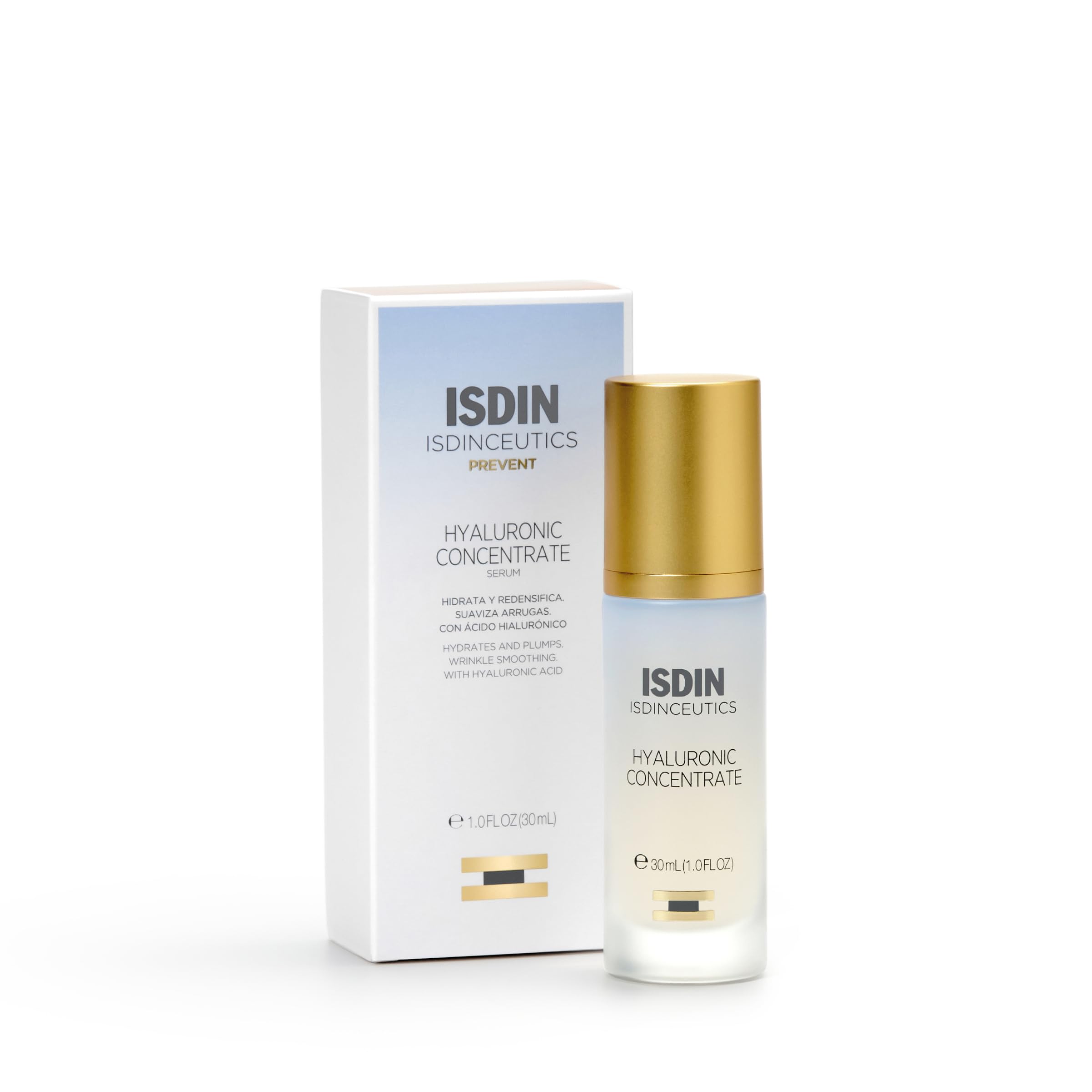 ISDIN Isdinceutics Hyaluronic Concentrate (30 ml) | Siero Viso Ultra-Idratante a Base di Acido Ialuronico | Idrata, Ridensifica e Leviga le Rughe | Consigliato per le Pelli Giovani