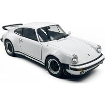 124 Scale Compatible with 911 Carrera Turbo 3.0 1974 Classic Diecast Model Toy Car Metal Vintage Sport Toy Vehicle, Doors Open, Toys for Boys Kids Gifts, Men Collection, Home Office Decor, White