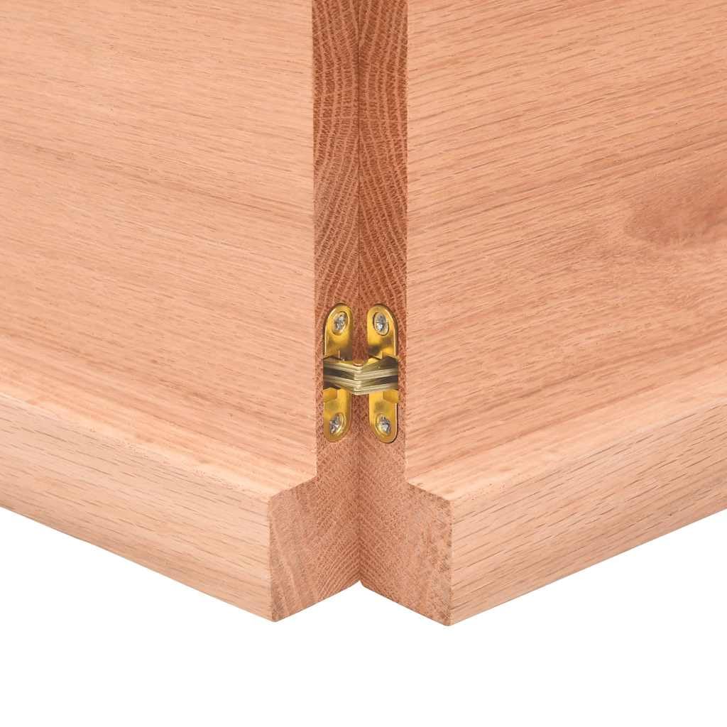 Genérico Encimera baño Madera Maciza tratada marrón Claro 120x30x(2-4) cm,Bricolaje,Materiales de construcción,Encimeras-3156137