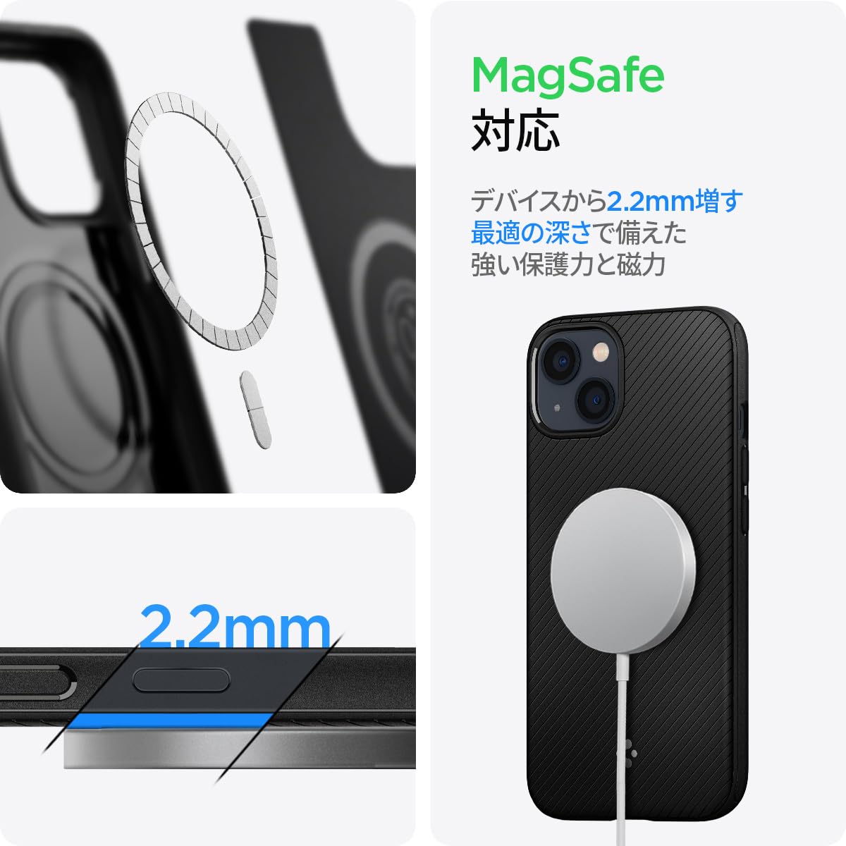 Amazon.co.jp: Spigen iPhone13Miniケース Magsafe マグネット搭載 米