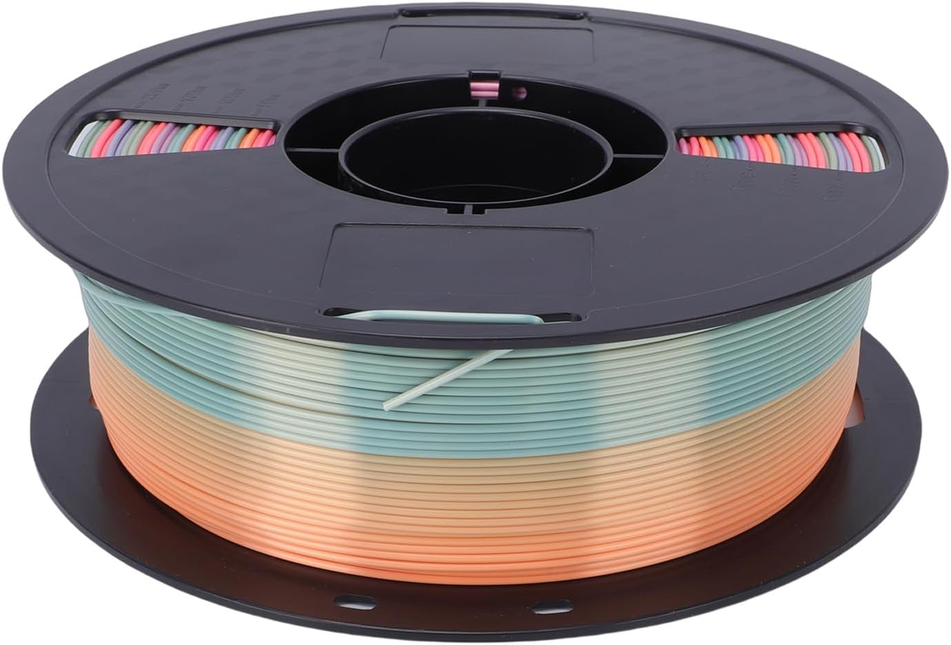 Pssopp 3D Printer Silky, 3D Printing Filament Diameter Consistent Performance PLA Filament for Printing Supplies Printer Silky, Multicolor Gradient Stable (Candy Color)