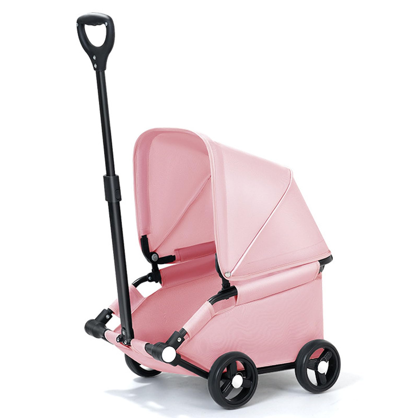Pram pour chien et chat pliable rose à 4 roues pour voyage