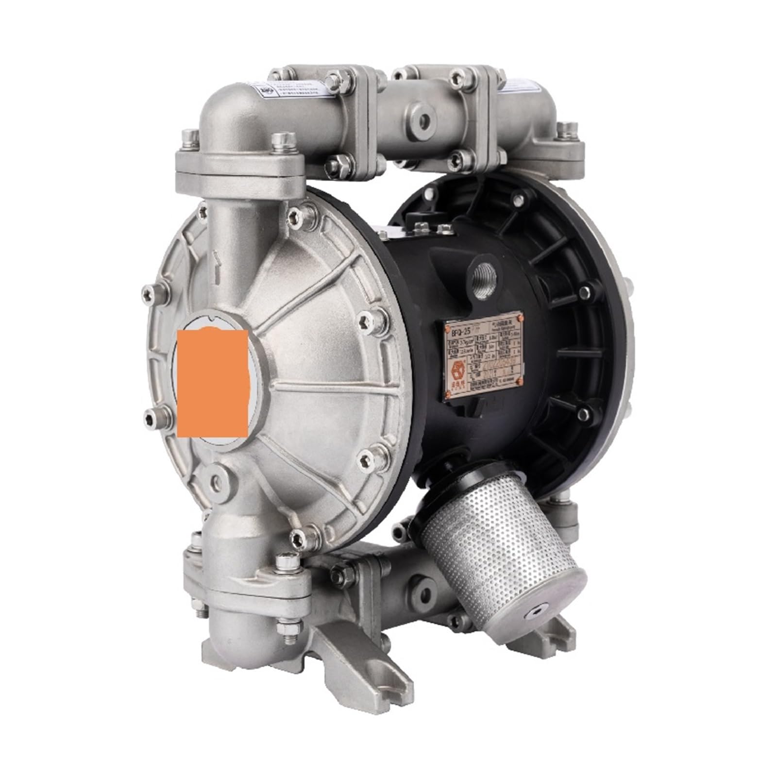 CUDTAPI BFQ-25P 1 Inch AODD Stainless Steel Pneumatic Pumps, Oil Sewage Transport Pump Air Operated Double Diaphragm