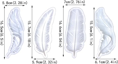 Miniatura 6 de 4 moldes de resina de plumas, molde de fundición epoxi para colgar en la pared, molde de silicona para decoración del hogar