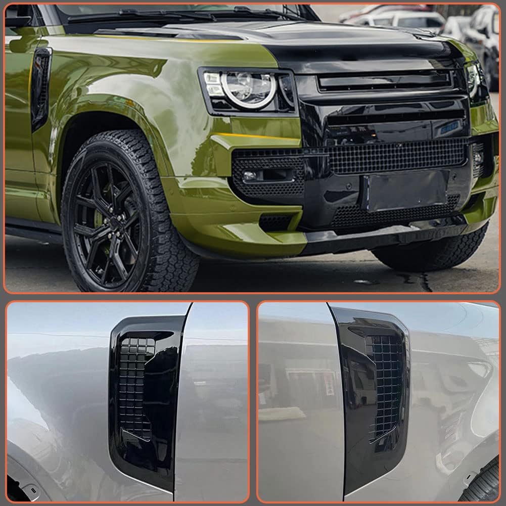 Side Fender Vents for Land Rover Defender 2020-2022 90 110 Sport Utility 4-Door Gloss Black Front Air Intake Cover Trims Factory Outlet