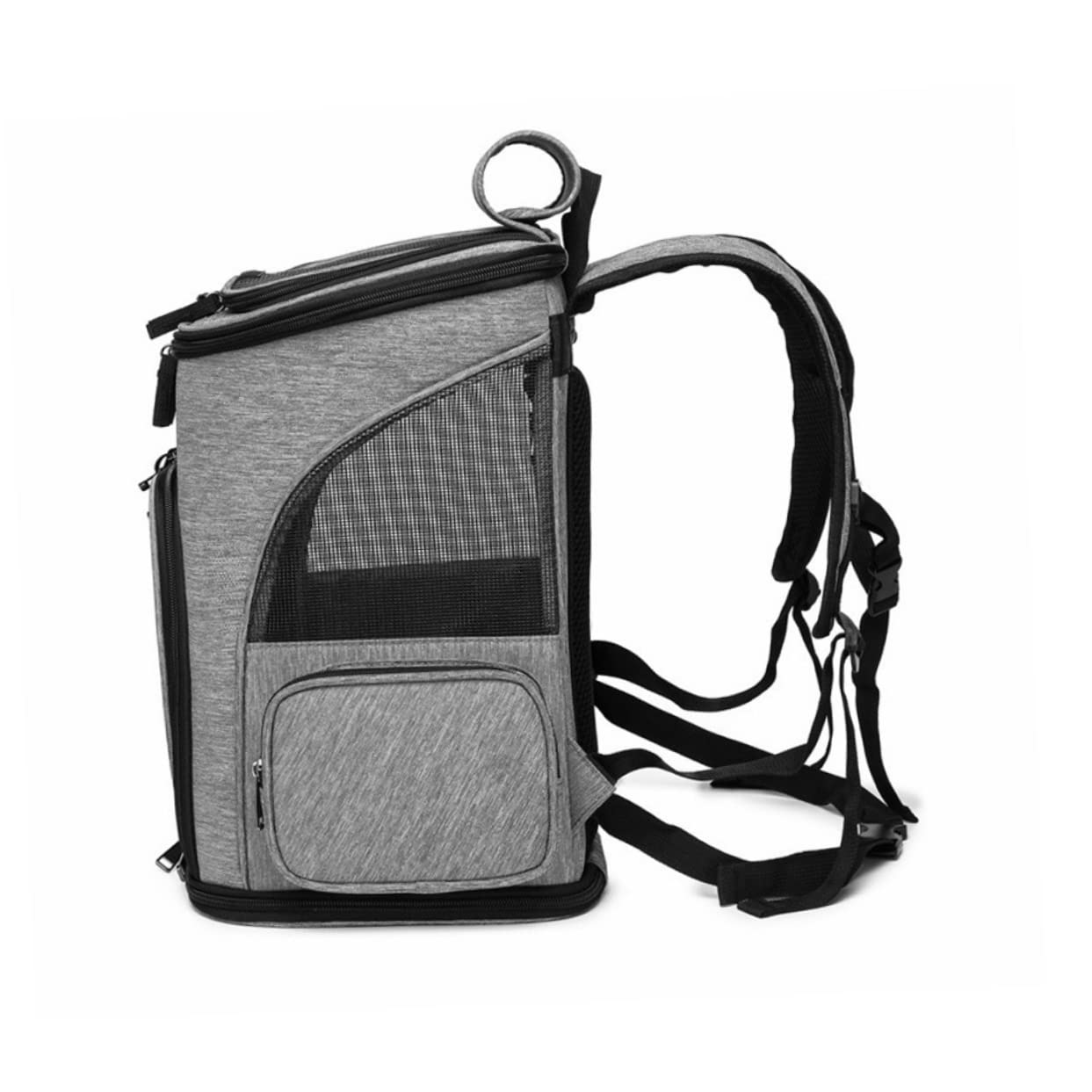 SUPVOX 1pezzi Zaino per Animali Domestici Traspirante Pieghevole di Ventilazione Borsa da Viaggio per Gatti e Cani in Stile Casual Grigio Realizzato Materiali Sicuri e Durevoli