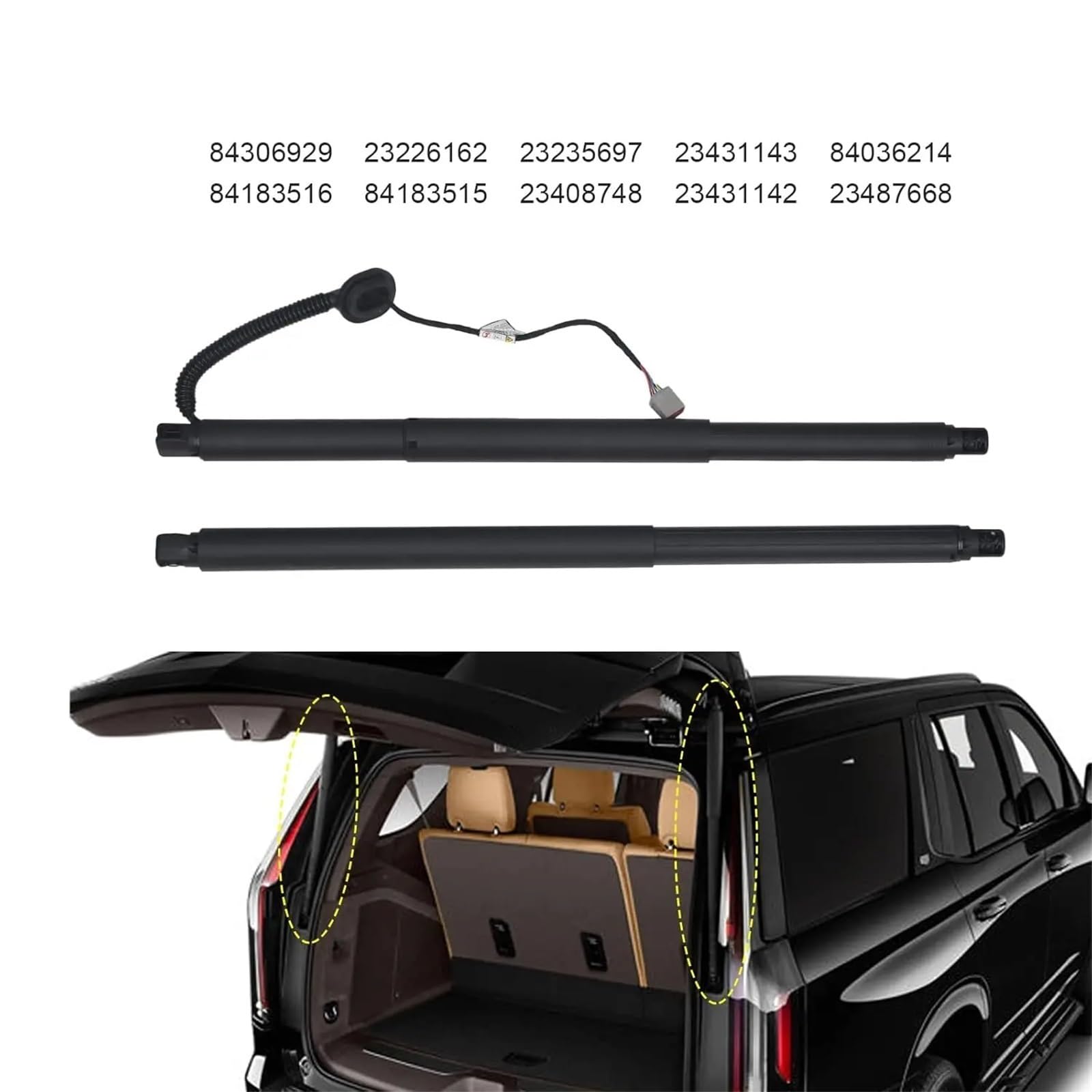 attuatore portellone post Auto Portellone Sollevatore Supporta Puntone A Gas Elettrico 84183515 Compatibile Con GMC Per Yukon V8 5.3L 6.2L 2015 2016 2017 2018 2019 2020(1 pair)