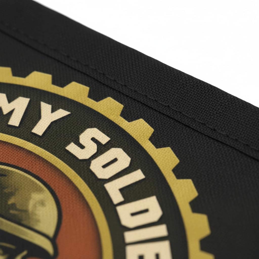 Army Veteran garden flag 12x18 In Doublesided Military Memorial Flag with Soldier Portrait, Family Tribute, Outdoor Yard Decor for Memorial Day, Veterans Day, Honor Heroes - Image 3