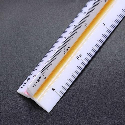 Règle triangulaire en plastique pour décoder facilement les échelles de plan
