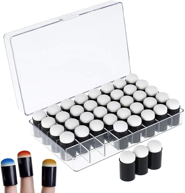 40pcs Finger Sponge Daubers Not Absorb Ink Paint Ink Pads Flexible and Comfortable Stamping Brush for Handmade DIY Craft Scrapbooking Painting Painting Supplies for Dyeing/Color Mixing DIY Craft Scrap