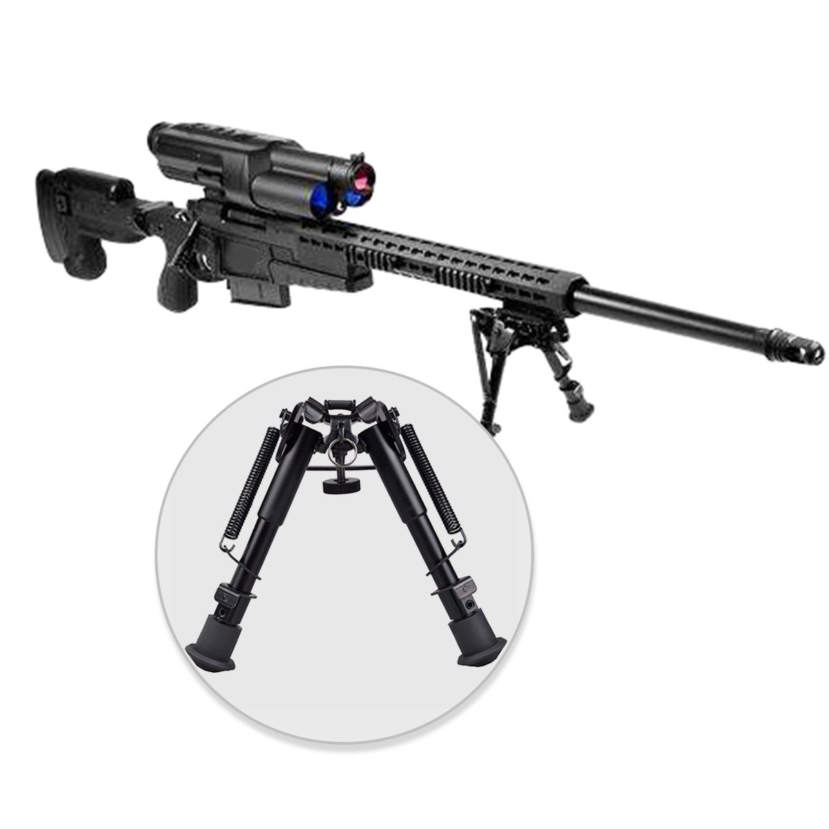 Luftgewehr Gewehr Zweibein 6"-9" Verstellbares Faltbares Rückfeder Zweibein