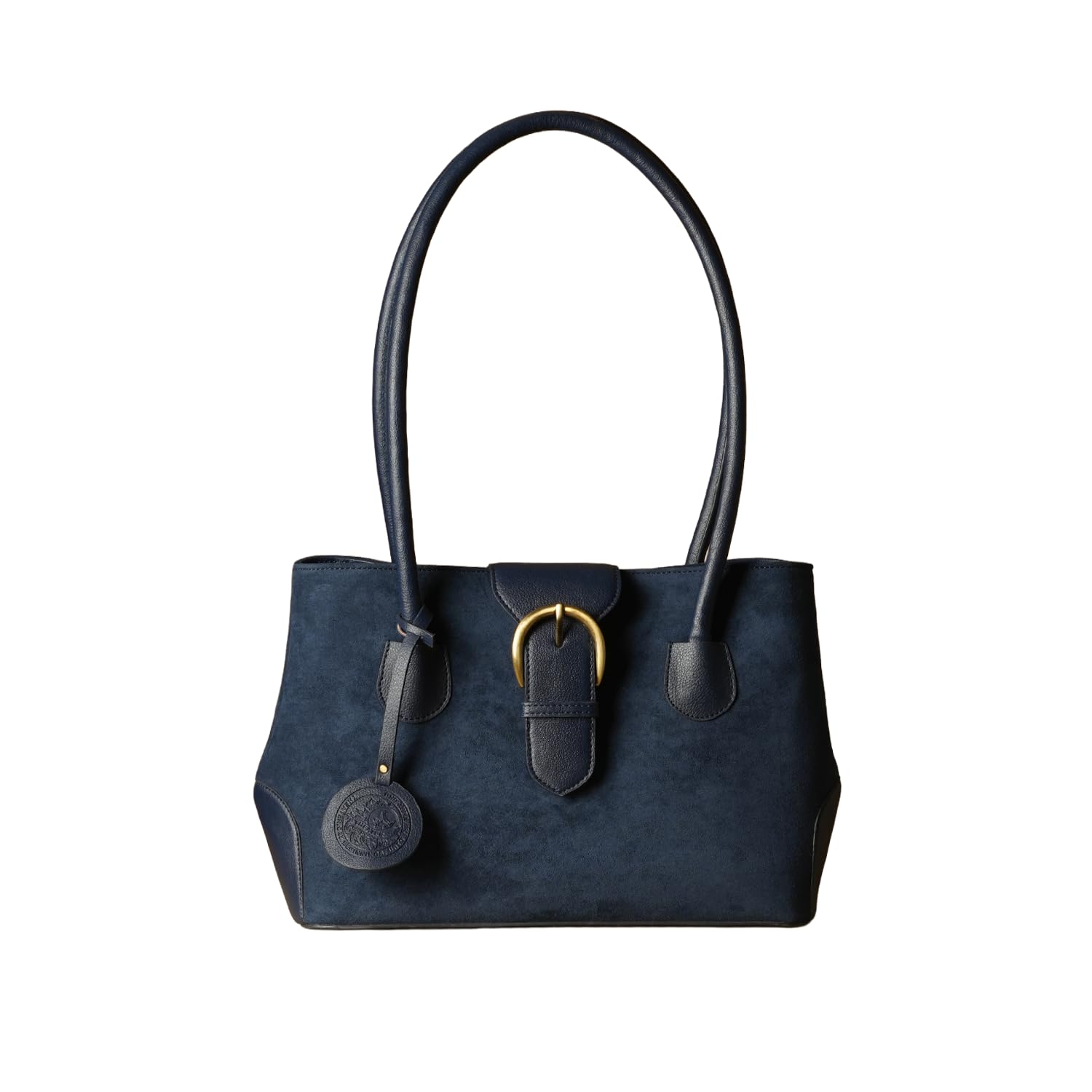 Winslet Suede Shoulder Tote Bag for Women | Structured Everyday Handbag with Buckle Detail | Spacious Work & Daily Carry Tote-image-0